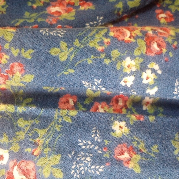 Anthony Richards Floral Flannel Cotton Nightgown. Size 2X. Blue Pink White Green - Picture 4 of 8